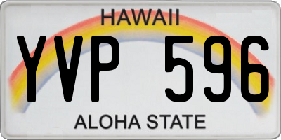 HI license plate YVP596
