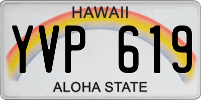 HI license plate YVP619