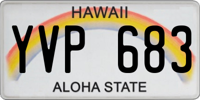 HI license plate YVP683
