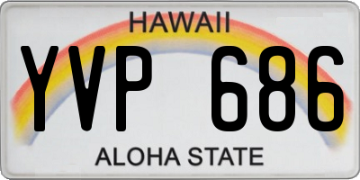 HI license plate YVP686