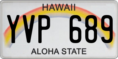 HI license plate YVP689