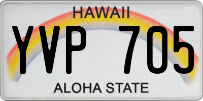 HI license plate YVP705