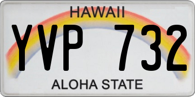 HI license plate YVP732