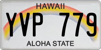 HI license plate YVP779