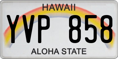 HI license plate YVP858