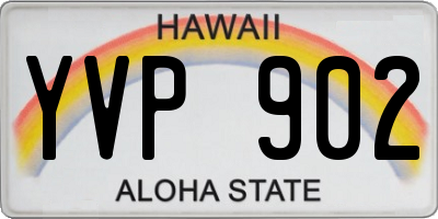 HI license plate YVP902