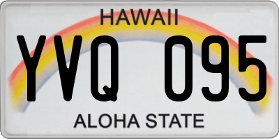 HI license plate YVQ095