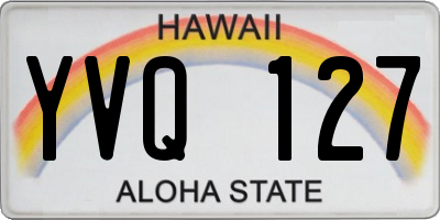 HI license plate YVQ127