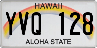 HI license plate YVQ128