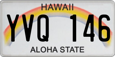 HI license plate YVQ146