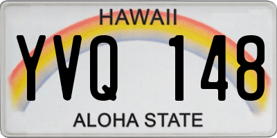 HI license plate YVQ148