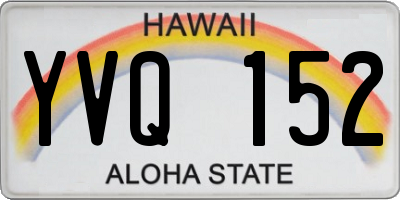 HI license plate YVQ152