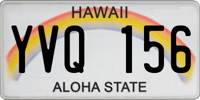 HI license plate YVQ156