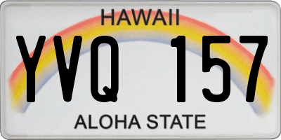 HI license plate YVQ157