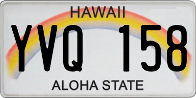 HI license plate YVQ158