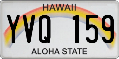 HI license plate YVQ159
