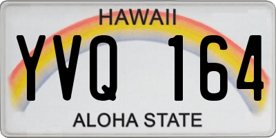 HI license plate YVQ164