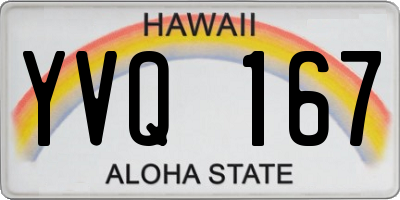 HI license plate YVQ167