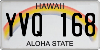 HI license plate YVQ168