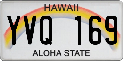 HI license plate YVQ169