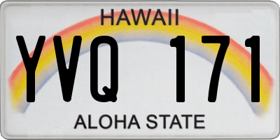HI license plate YVQ171