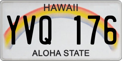 HI license plate YVQ176