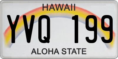 HI license plate YVQ199