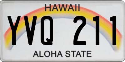 HI license plate YVQ211