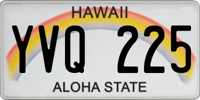 HI license plate YVQ225