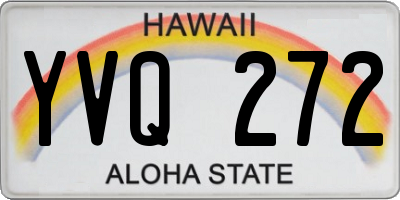 HI license plate YVQ272