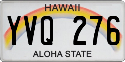 HI license plate YVQ276