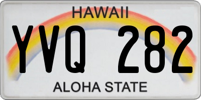 HI license plate YVQ282