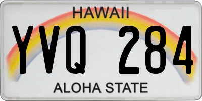 HI license plate YVQ284