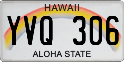 HI license plate YVQ306