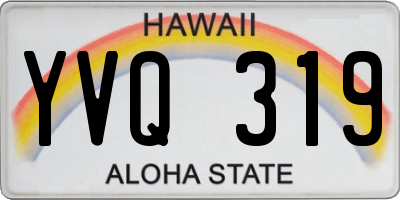 HI license plate YVQ319