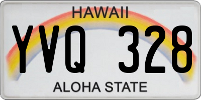 HI license plate YVQ328