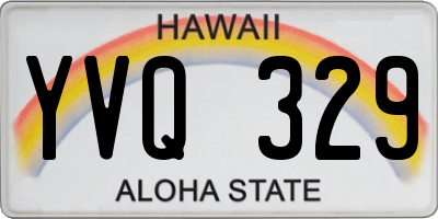 HI license plate YVQ329