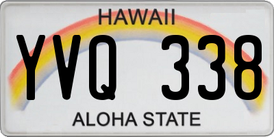 HI license plate YVQ338