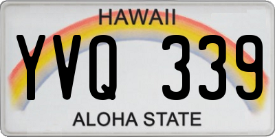 HI license plate YVQ339
