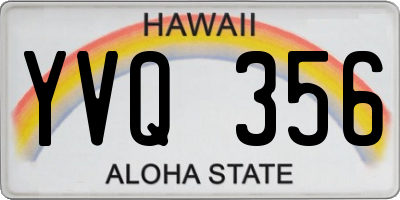 HI license plate YVQ356