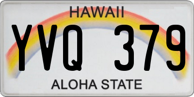 HI license plate YVQ379
