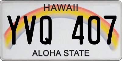 HI license plate YVQ407