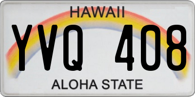 HI license plate YVQ408