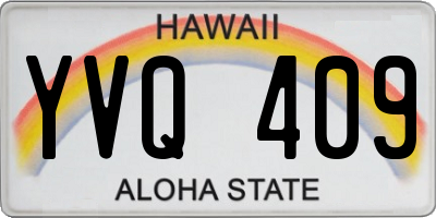 HI license plate YVQ409