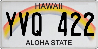 HI license plate YVQ422