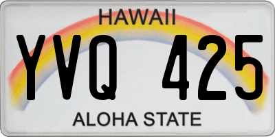 HI license plate YVQ425