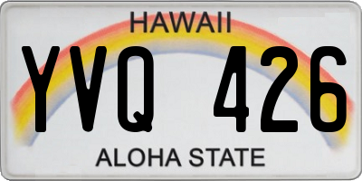 HI license plate YVQ426