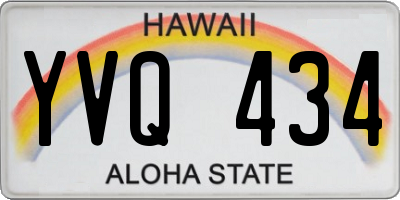 HI license plate YVQ434