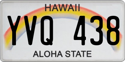 HI license plate YVQ438