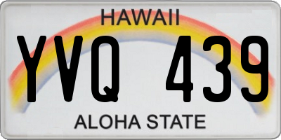 HI license plate YVQ439